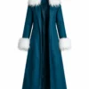 2026 Off Campus Mika Abdalla Faux Fur Denim Coat