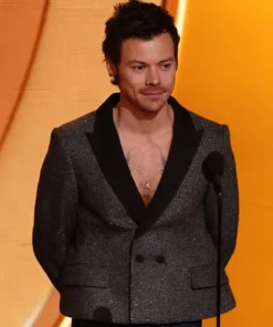 68th GRAMMY Awards Harry Styles Gray Cropped Blazer