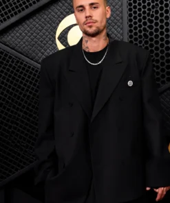 68th Grammy Awards Justin Bieber Oversized Black Blazer