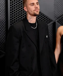 68th Grammy Awards Justin Bieber Oversized Black Blazer