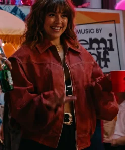 Allie Hayes Off Campus S01 Red Bomber Jacket