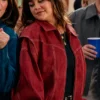Allie Hayes Off Campus S01 Red Bomber Jacket