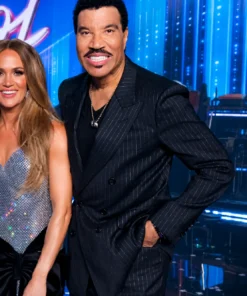 American Idol S24 Lionel Richie Black Striped blazer