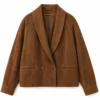 Annabelle Wallis NYC 2026 Suede Leather Jacket