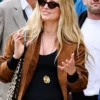 Annabelle Wallis NYC 2026 Suede Leather Jacket