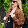 Annabelle Wallis NYC 2026 Suede Leather Jacket