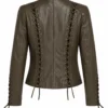 Belle Skinner Marshals Brown Leather Jacket