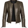 Belle Skinner Marshals Brown Leather Jacket