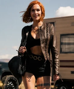 Belle Skinner Marshals Brown Leather Jacket
