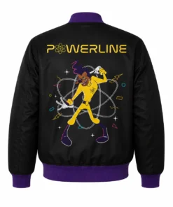 Black Goofy Powerline Bomber Jacket