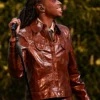 Cat Burns BAFTA Awards 2026 Brown Jacket