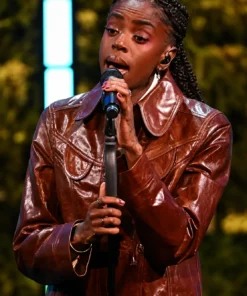 Cat Burns BAFTA Awards 2026 Brown Jacket