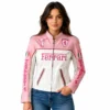 Pink Leather Ferrari Jacket