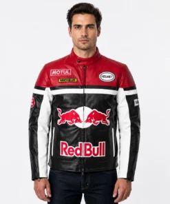 Red Bull Motorcycle Leather Jacket