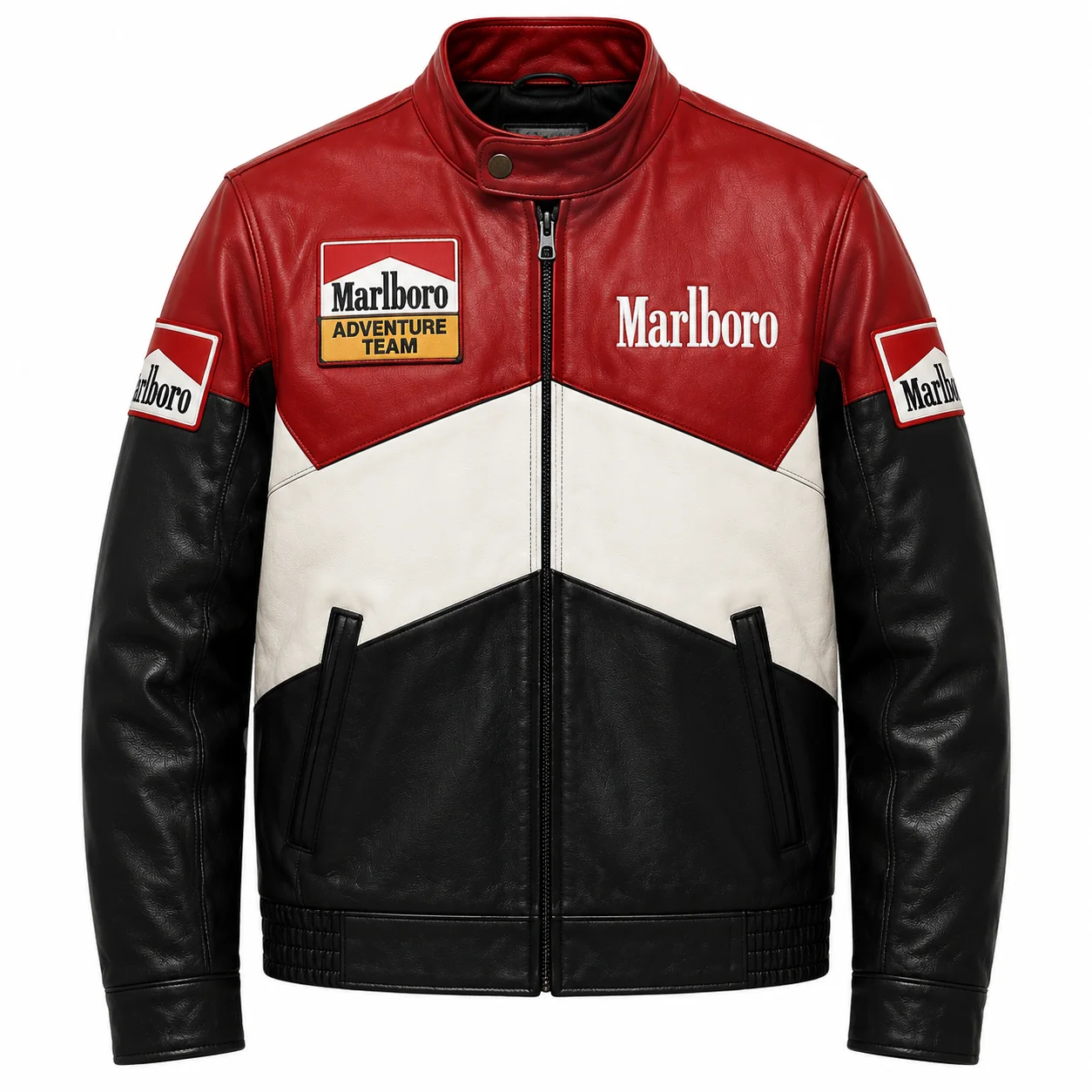 Marlboro Leather Biker Jacket