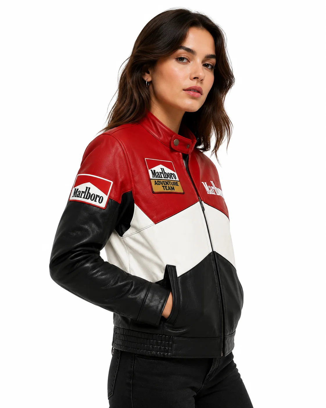 Marlboro Leather Biker Jacket