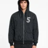 Devils Logo Striped Supreme Hooded Jacket