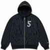 Devils Logo Striped Supreme Hooded Jacket