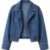 Ella Bright Off Campus 2026 Denim Biker Jacket
