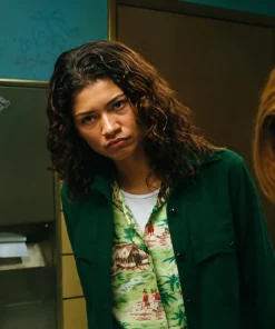 Euphoria S3 Zendaya Green Shirt Jacket