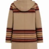 GMA 2026 Becky Worley Striped Toggle Coat