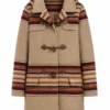 GMA 2026 Becky Worley Striped Toggle Coat
