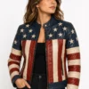 Independence Day American Flag Leather Jacket