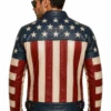 Independence Day American Flag Leather Jacket