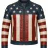Independence Day American Flag Leather Jacket