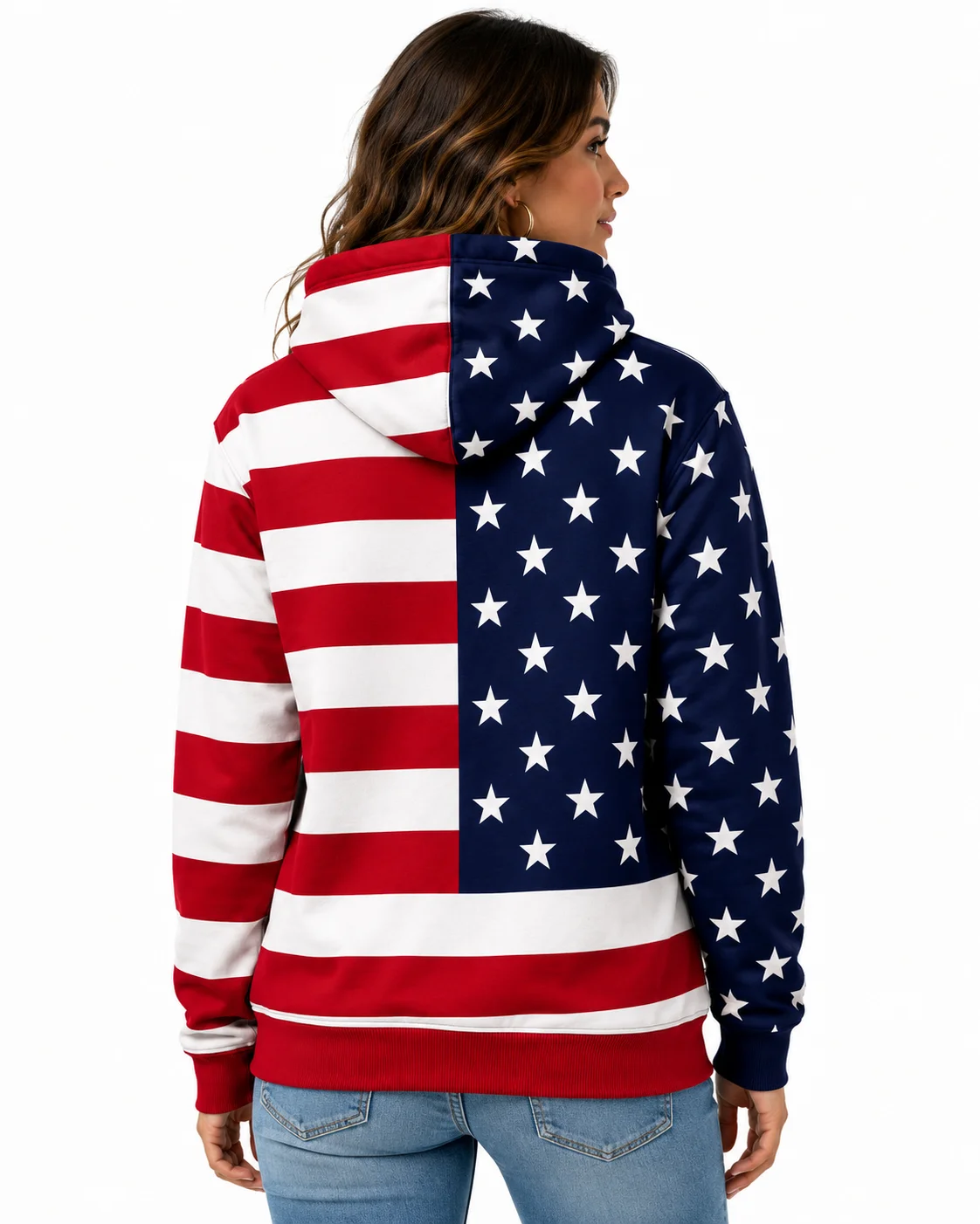 Independence Day USA Flag Hoodie