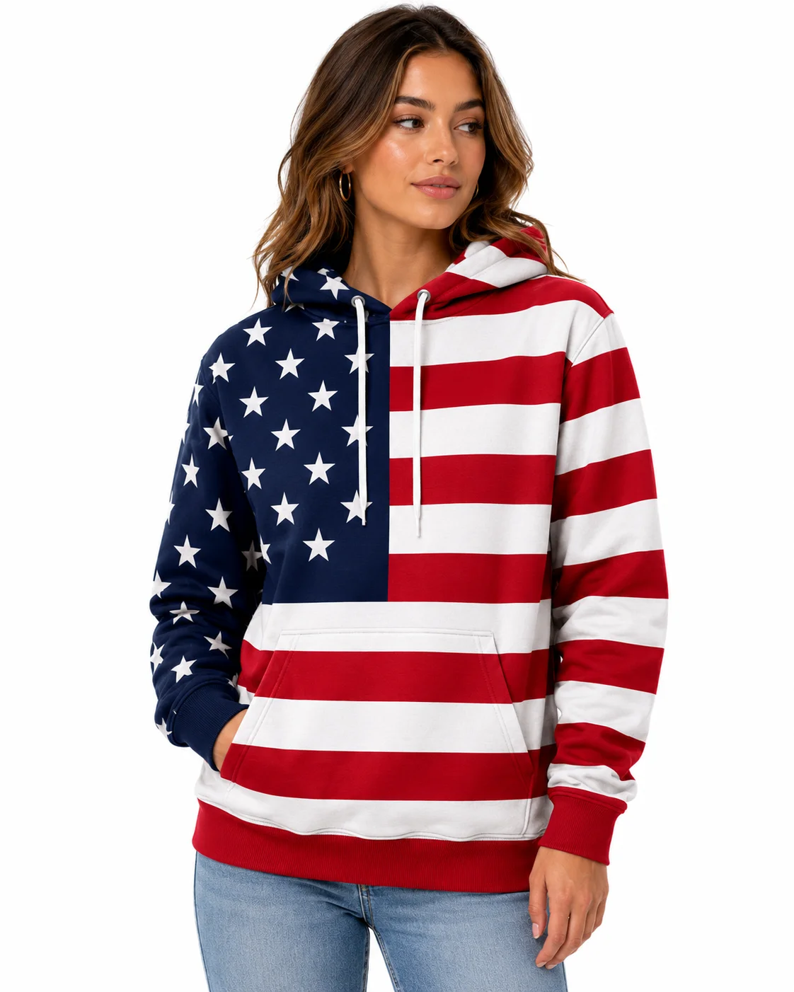 Independence Day USA Flag Hoodie