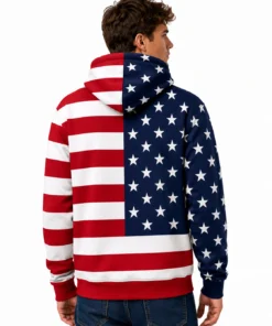 Independence Day USA Flag Hoodie