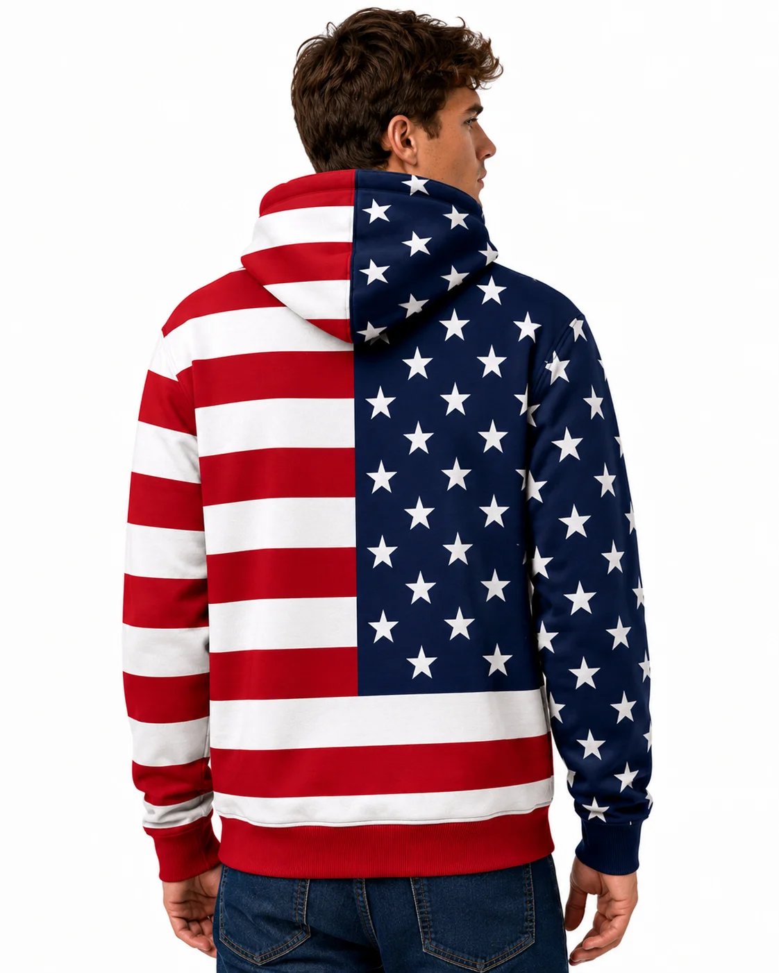 Independence Day USA Flag Hoodie