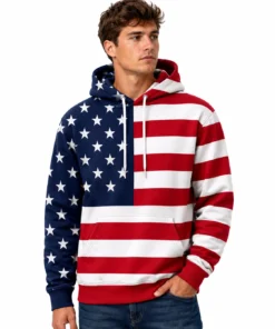 Independence Day USA Flag Hoodie