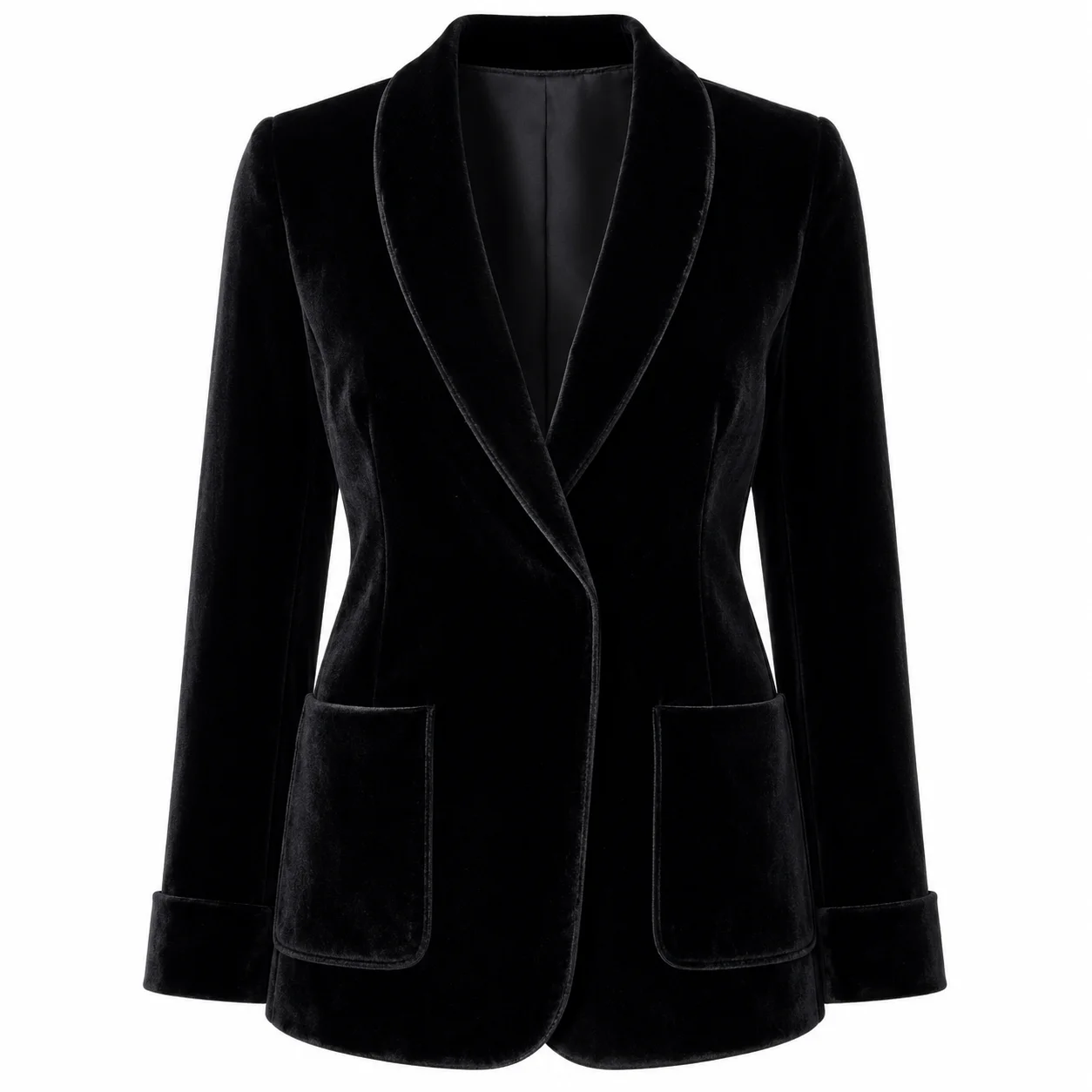 Jessica Chastain NYC 2026 Black Velvet Blazer