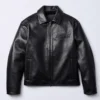 Jung Kook Black Leather Jacket