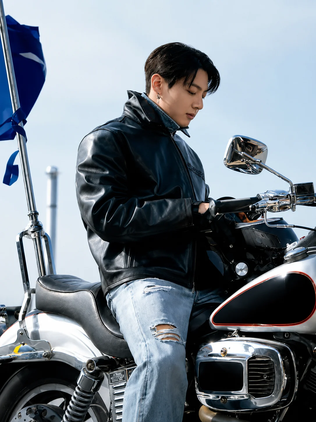 Jung Kook Black Leather Jacket