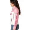 Pink Leather Ferrari Jacket