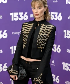 Opening Night 1536 Margot Robbie Black Jacket