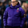 Sarina Wiegman England vs Australia Blue Puffer Jacket