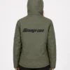 Snap On Hooded Green Jacket