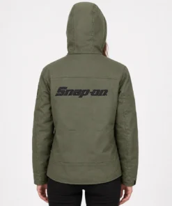 Snap On Hooded Green Jacket