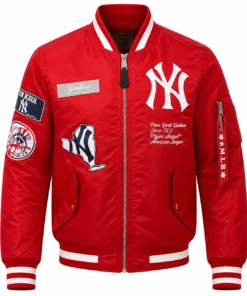 Spike Lee New York Yankees Red Bomber Jacket