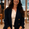 The Devil Wears Prada 2 Anne Hathaway Double-Breasted Navy Blazer