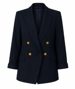 The Devil Wears Prada 2 Anne Hathaway Double-Breasted Navy Blazer