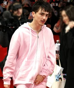 Timothee Chalamet 75th Berlinale Pink Hoodie