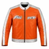Timothée Chalamet Avirex Orange Leather Jacket