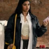 Abby Chilukuri Not Suitable for Work Black Leather Jacket