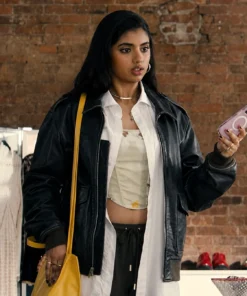 Abby Chilukuri Not Suitable for Work Black Leather Jacket