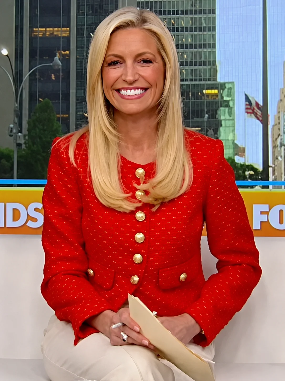 Ainsley Earhardt Fox And Friends 2026 Metallic Tweed Jacket